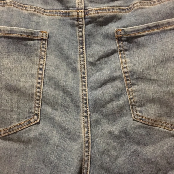 Seven7 womens high rise slim straight denim jeans has stretch frayed hem size 16 - Picture 10 of 13